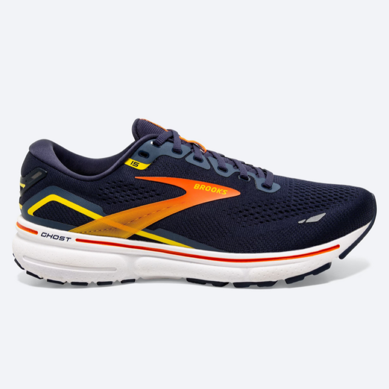 NEW COLOUR: Brooks Men's Ghost 15 in Peacot/Red/Yellow