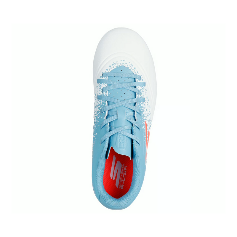 Skechers Razor Junior Football Boots - White/Turquoise/Pink