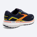 Brooks Men's Ghost 15 in Peacot/Red/Yellow