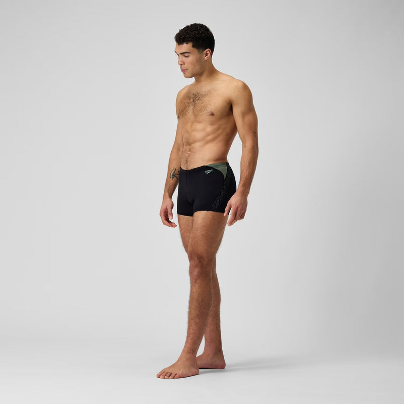 Speedo Mens Hyperboom Aquashort - Black/Green