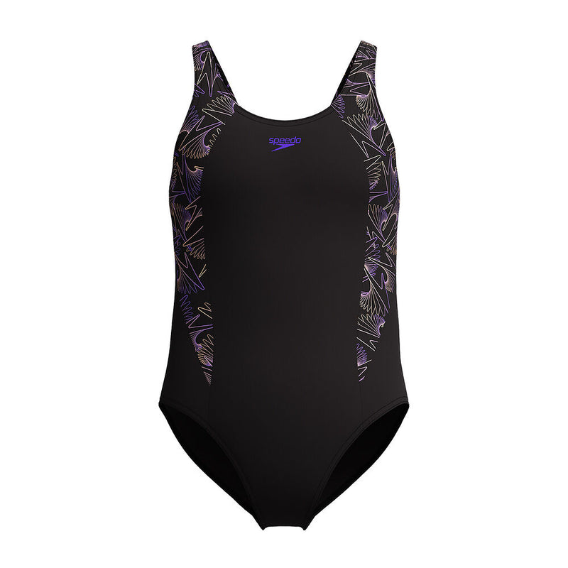 Speedo Girls Hyperboom Splice Muscleback - Black/Orange