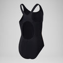 Speedo Girls Placement Muscleback 1-piece - Black/Orange