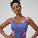 Speedo Womens Shaping Printed Splice Swimsuit
