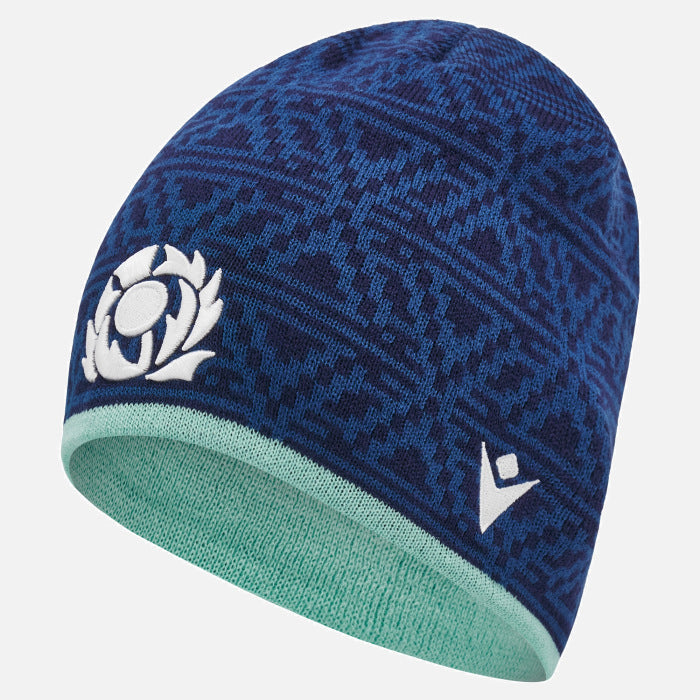 Scotland Rugby 2024/25 Traingle Beanie - Navy/Seafoam