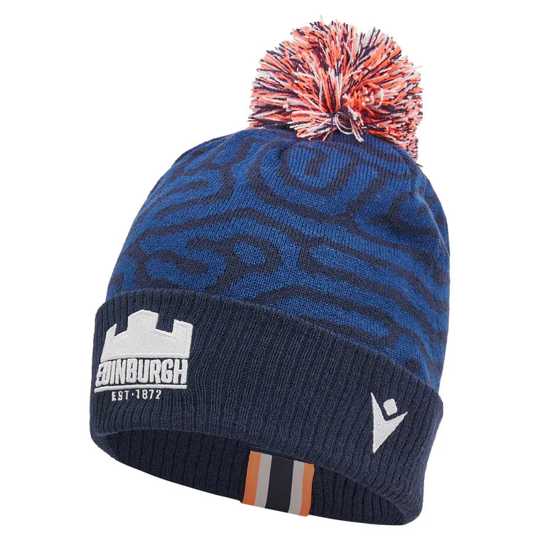 Edinburgh Rugby 2024/25 Blue Pom Pom Hat