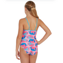Zoggs Fish Pond Classic Back Front Lined Girls Swimsuit