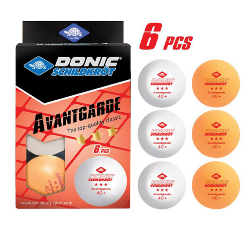 DONIC 3-Star Avantgarde 40+ Table Tennis Balls (6-pack)