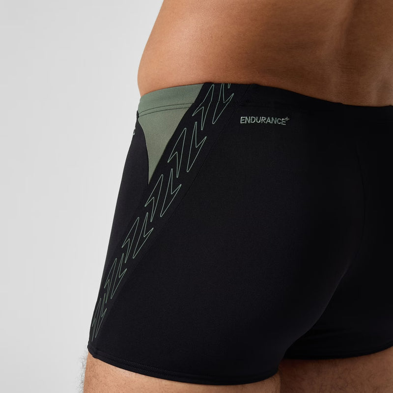 Speedo Mens Hyperboom Aquashort - Black/Green