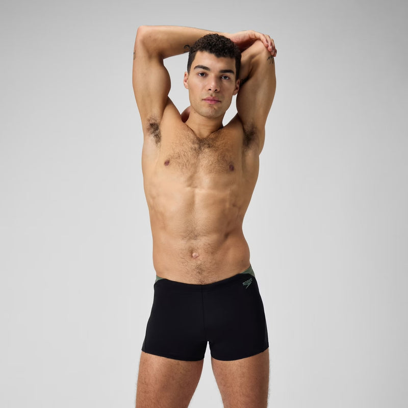 Speedo Mens Hyperboom Aquashort - Black/Green