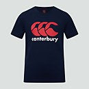 Canterbury Junior Polycotton Logo Tee - Navyŷ