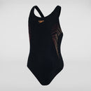 Speedo Girls Plastisol Muscleback - Black/Orange