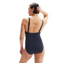 Speedo Lunalustre Body Shaping Swimsuit - Navy/Red