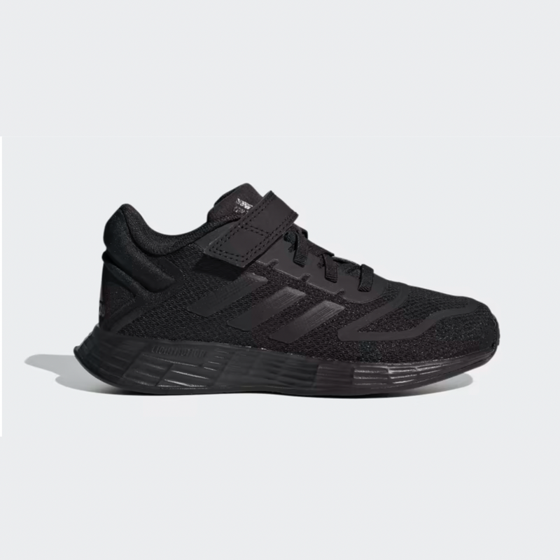 Adidas Duramo 10 Kids Strap Fastening Running Shoes - Black