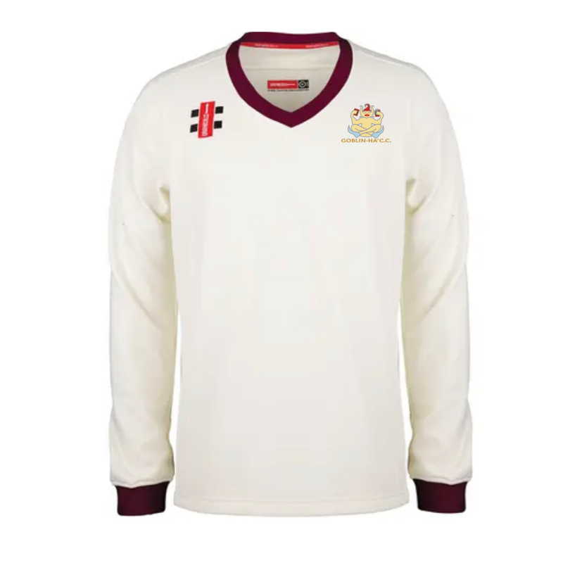 Goblin Ha' CC Pro Performance Cricket Sweater (Ivory/Maroon)