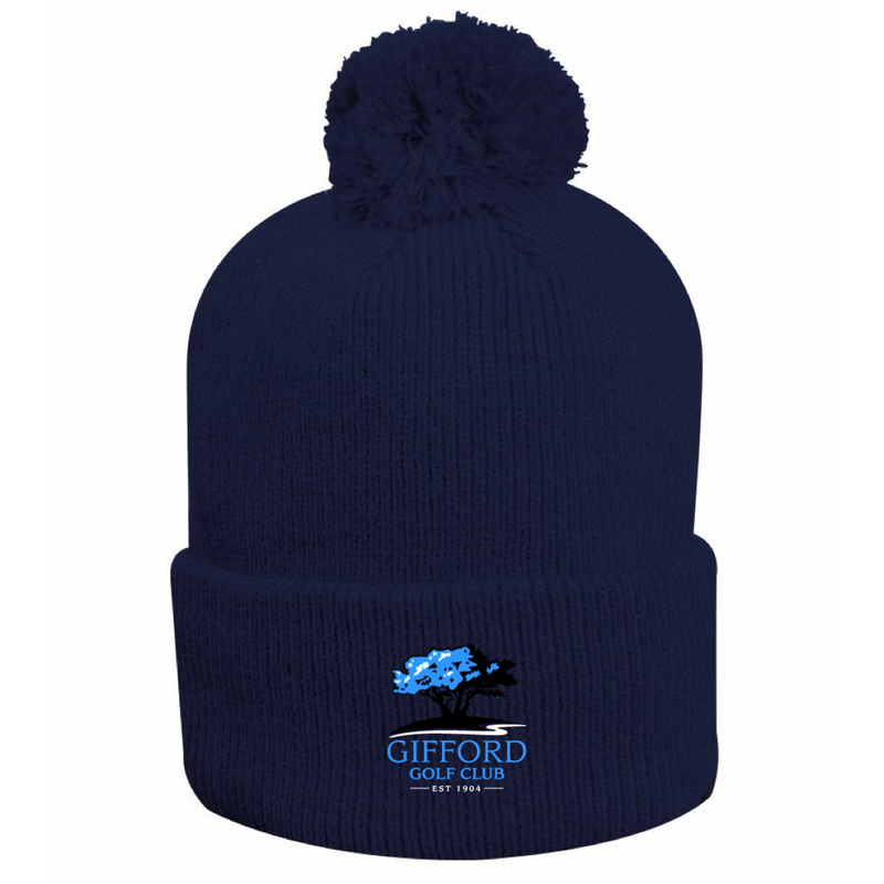 GGC MALABAR Thermal Lined Turn Up Rib Merino Golf Beanie Bobble Hat