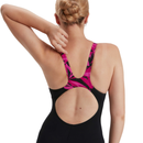 Speedo Womens Hyperboom Splice Muscleback Legsuit - Black/Pink,