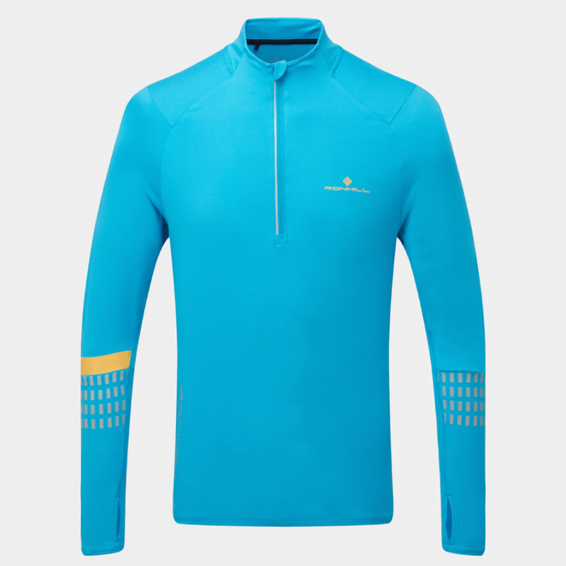 Ron Hill Mens After Hours 1/2 Zip - Kingfisher/Sunray/Reflective