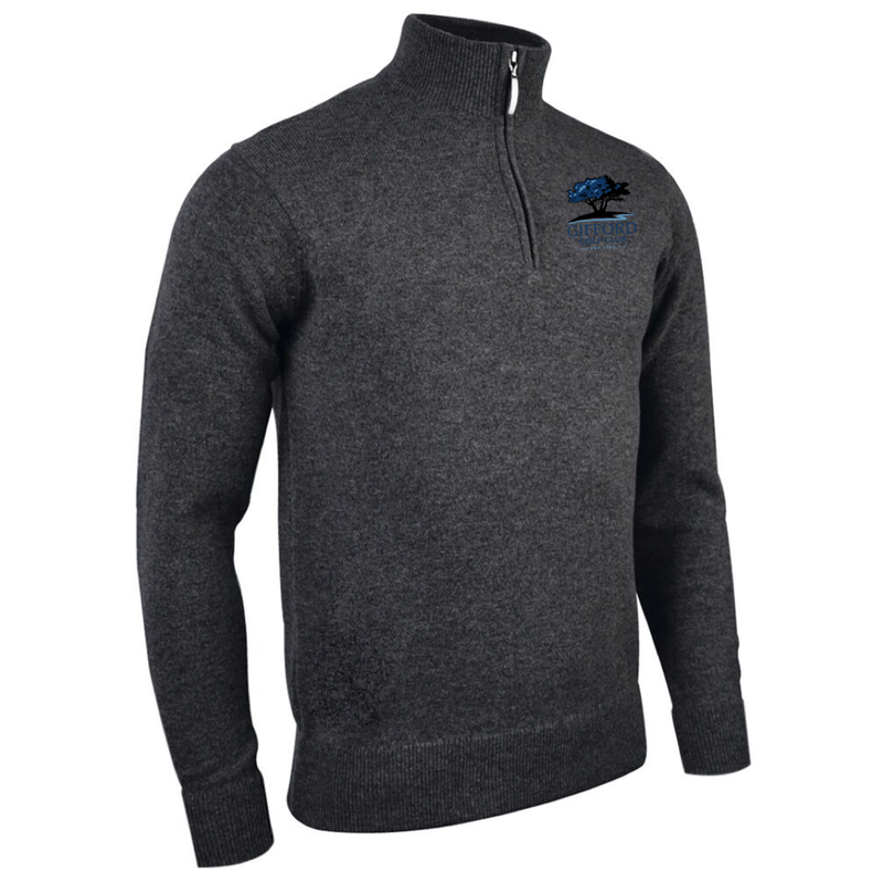 GGC Coll Mens Zip Neck Lambswool Pullover (choice of colours)