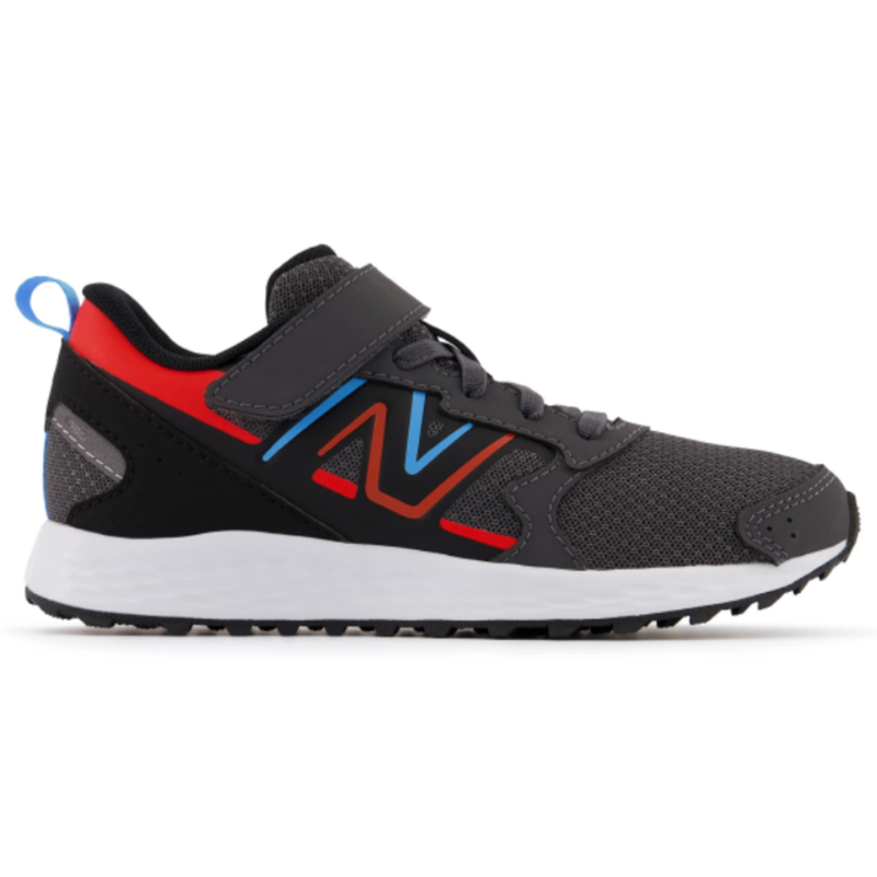 New Balance 650v1 Strap Fastening Junior Running Shoe – Magnet/Blue/Red