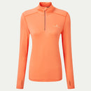 Ron Hill Womens Tech Therm Half Zip - Peach