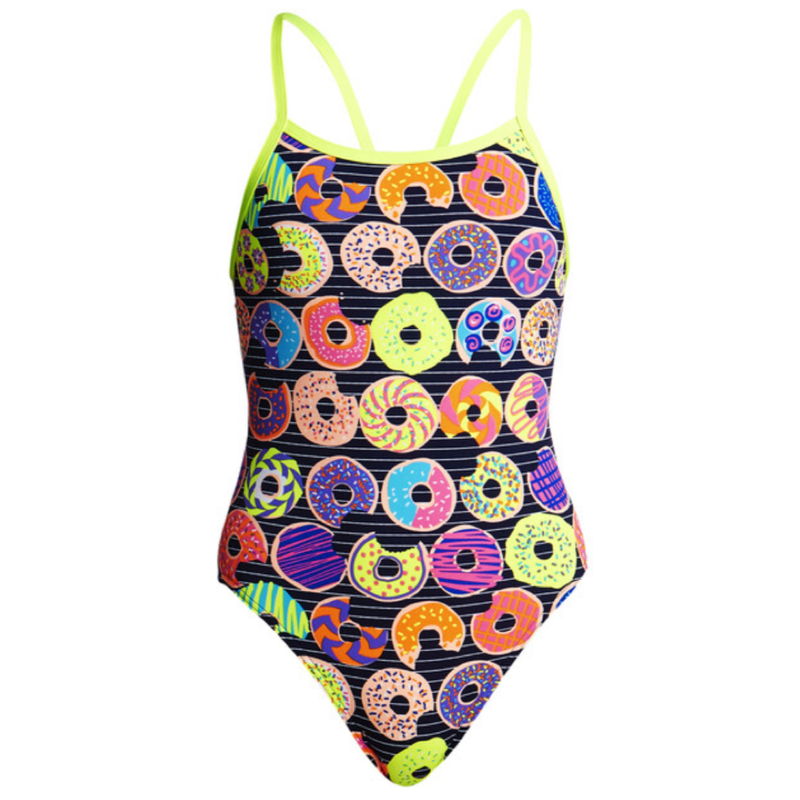 Funkita Girl's Single Strap One Piece - Dunking Donuts