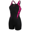 Speedo Womens Hyperboom Splice Muscleback Legsuit - Black/Pink,